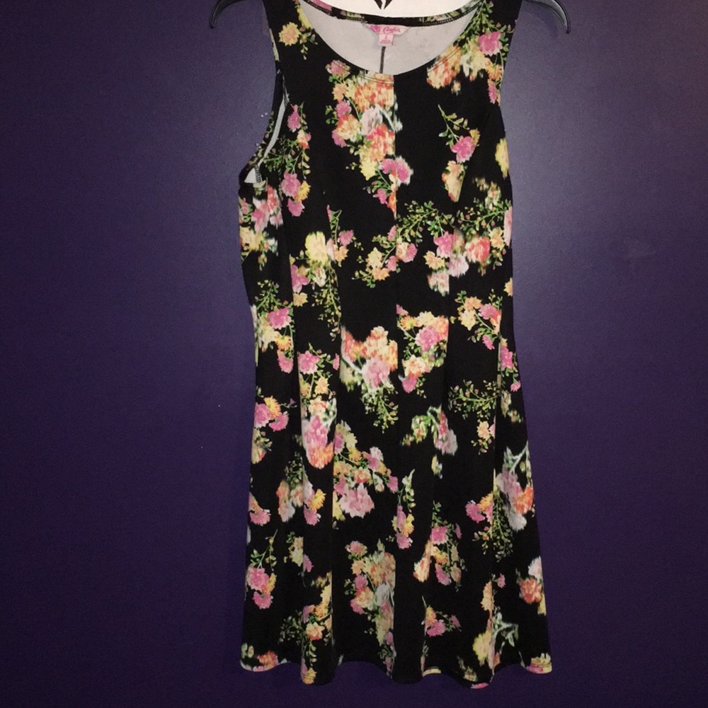 Black floral dress